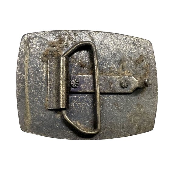 Belt Buckle Brass and Leather Embossed With the Name KARL1980s - Picture 2 of 2